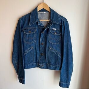Vintage 80s Wrangler Cropped Denim Jacket